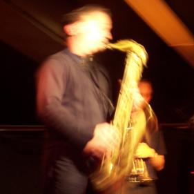 Sam Walker on Saxophone playing with Acoustic Resonance