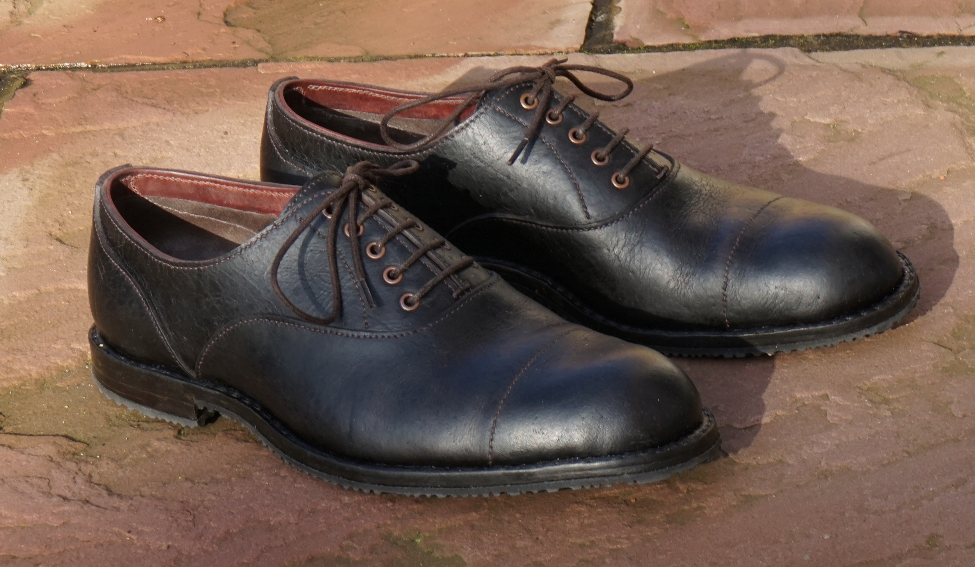 Gents Oxfords, unlined, with Vibram 7170 sole in CFS African Kudu - Stinkwood - made by Philip Bishop